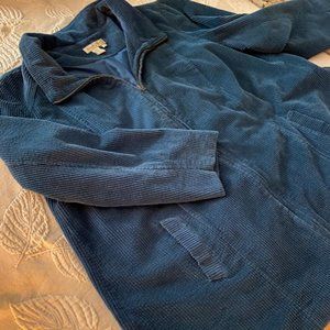 Isabella Bird Teal Corduroy Coat Plus Size 2X